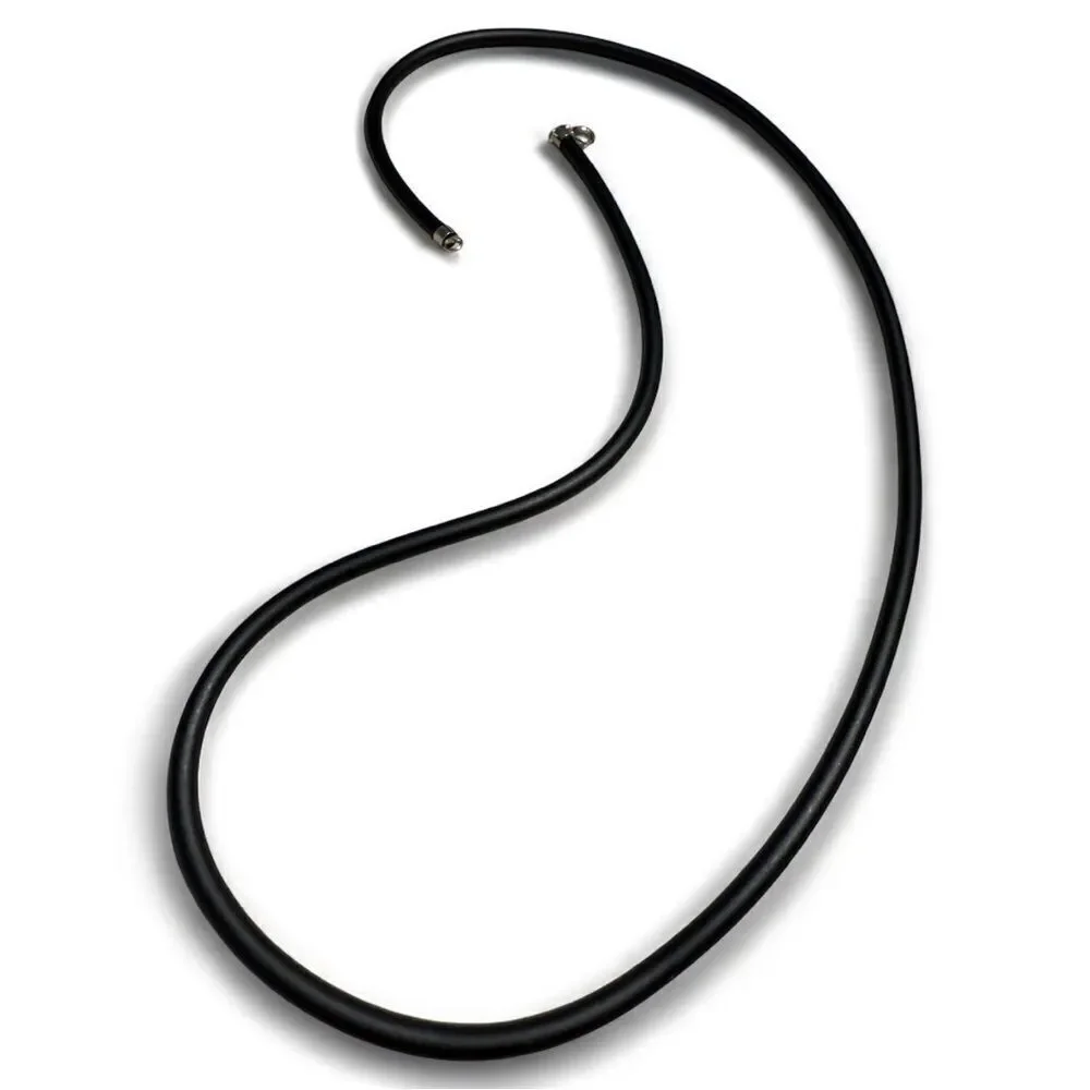 22” Black Cord Necklace - Unisex | 925 Silver Clasp | Minimalist | Great…